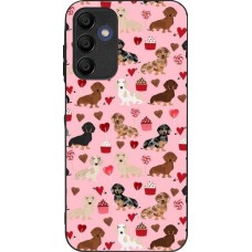 Samsung Galaxy A15 Case Hülle - Silikon schwarz Valentine 2024 puppy love