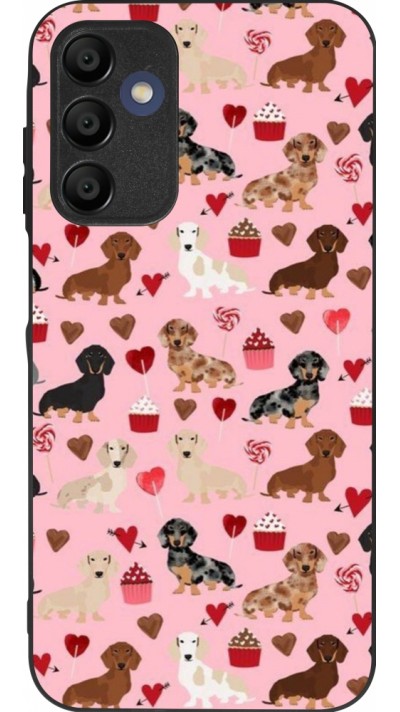 Samsung Galaxy A15 Case Hülle - Silikon schwarz Valentine 2024 puppy love