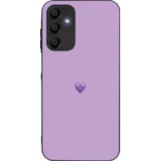 Samsung Galaxy A15 Case Hülle - Silikon schwarz Valentine 2023 purpule single heart