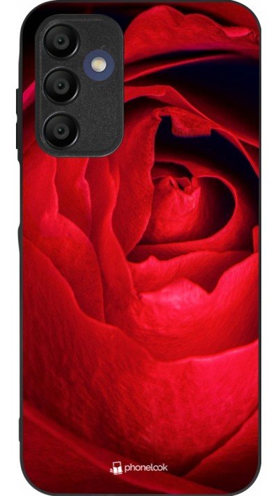 Samsung Galaxy A15 Case Hülle - Silikon schwarz Valentine 2022 Rose