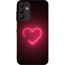 Samsung Galaxy A15 Case Hülle - Silikon schwarz Valentine 2023 single neon heart