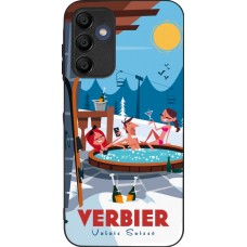 Samsung Galaxy A15 Case Hülle - Silikon schwarz Verbier Mountain Jacuzzi