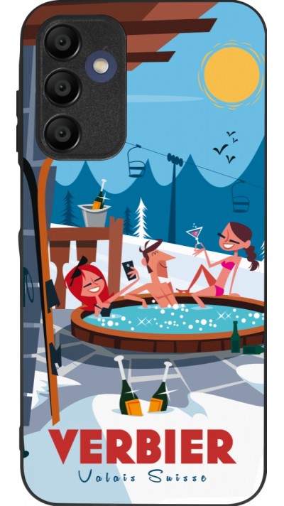 Samsung Galaxy A15 Case Hülle - Silikon schwarz Verbier Mountain Jacuzzi