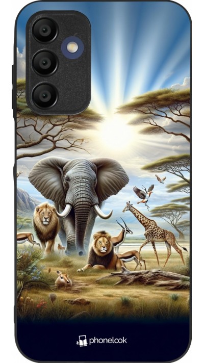 Samsung Galaxy A15 Case Hülle - Silikon schwarz Afrikanisches Wildleben