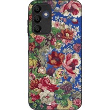 Samsung Galaxy A15 Case Hülle - Silikon schwarz Vintage Art Flowers