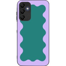 Samsung Galaxy A15 Case Hülle - Silikon schwarz Wavy Rectangle Green Purple