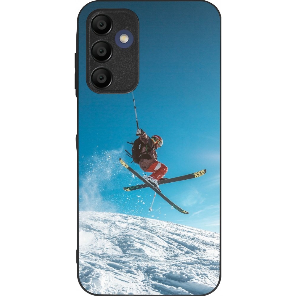 Samsung Galaxy A15 Case Hülle - Silikon schwarz Winter 22 Ski Jump