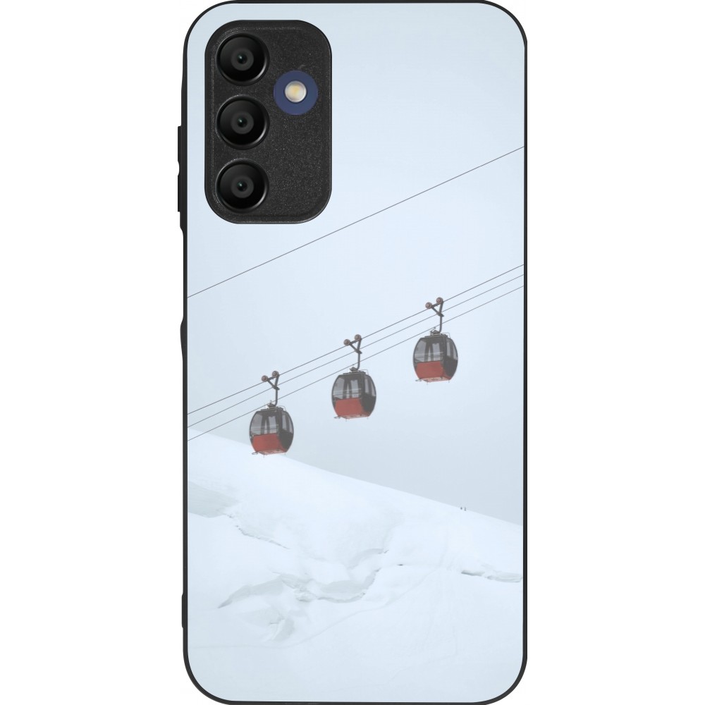 Samsung Galaxy A15 Case Hülle - Silikon schwarz Winter 22 ski lift