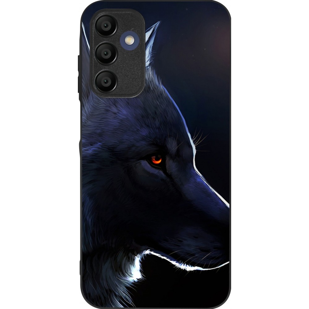 Samsung Galaxy A15 Case Hülle - Silikon schwarz Wolf Shape