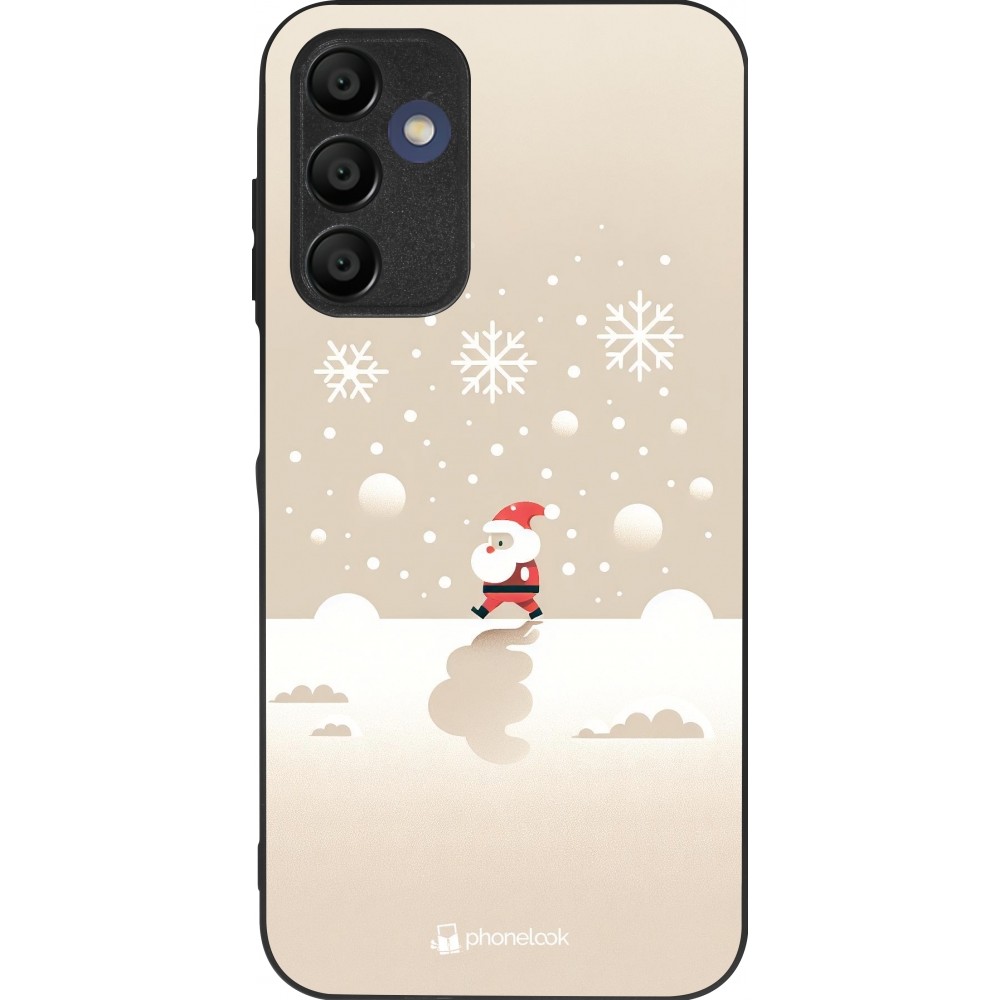 Samsung Galaxy A15 Case Hülle - Silikon schwarz Weihnachten 2023 Minimalistischer Weihnachtsmann