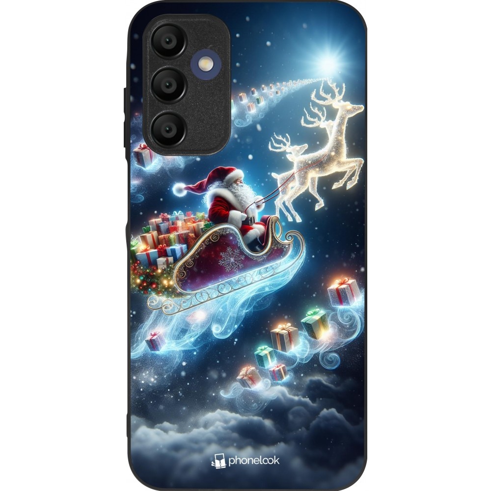 Samsung Galaxy A15 Case Hülle - Silikon schwarz Weihnachten 2023 Verzauberter Weihnachtsmann