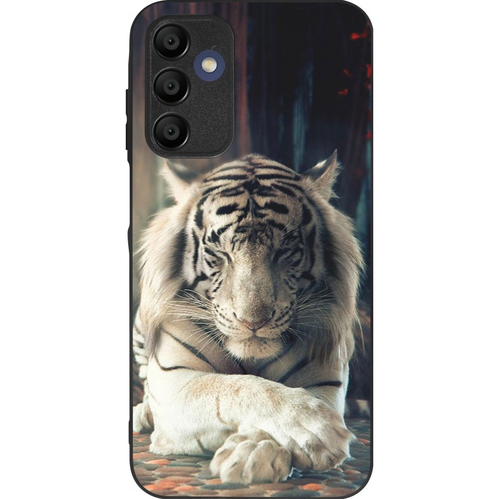 Samsung Galaxy A15 Case Hülle - Silikon schwarz Zen Tiger