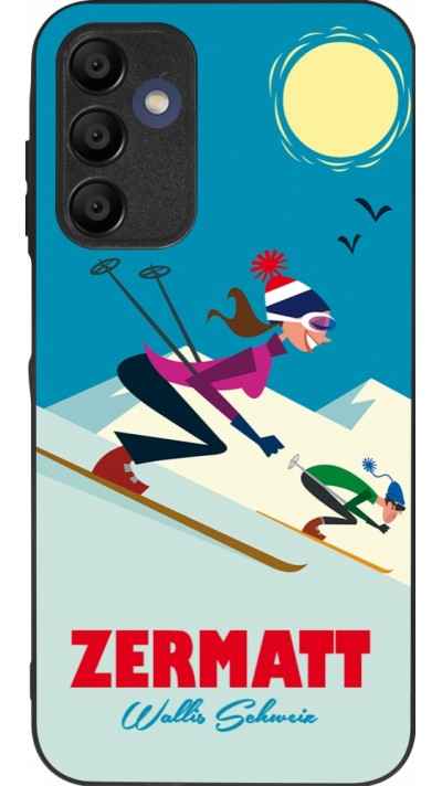 Samsung Galaxy A15 Case Hülle - Silikon schwarz Zermatt Ski Downhill