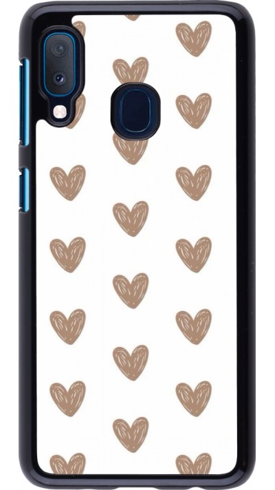 Samsung Galaxy A20e Case Hülle - Autumn 2024 brown hearts