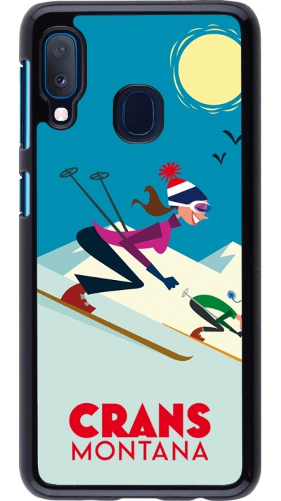 Samsung Galaxy A20e Case Hülle - Crans-Montana Ski Downhill