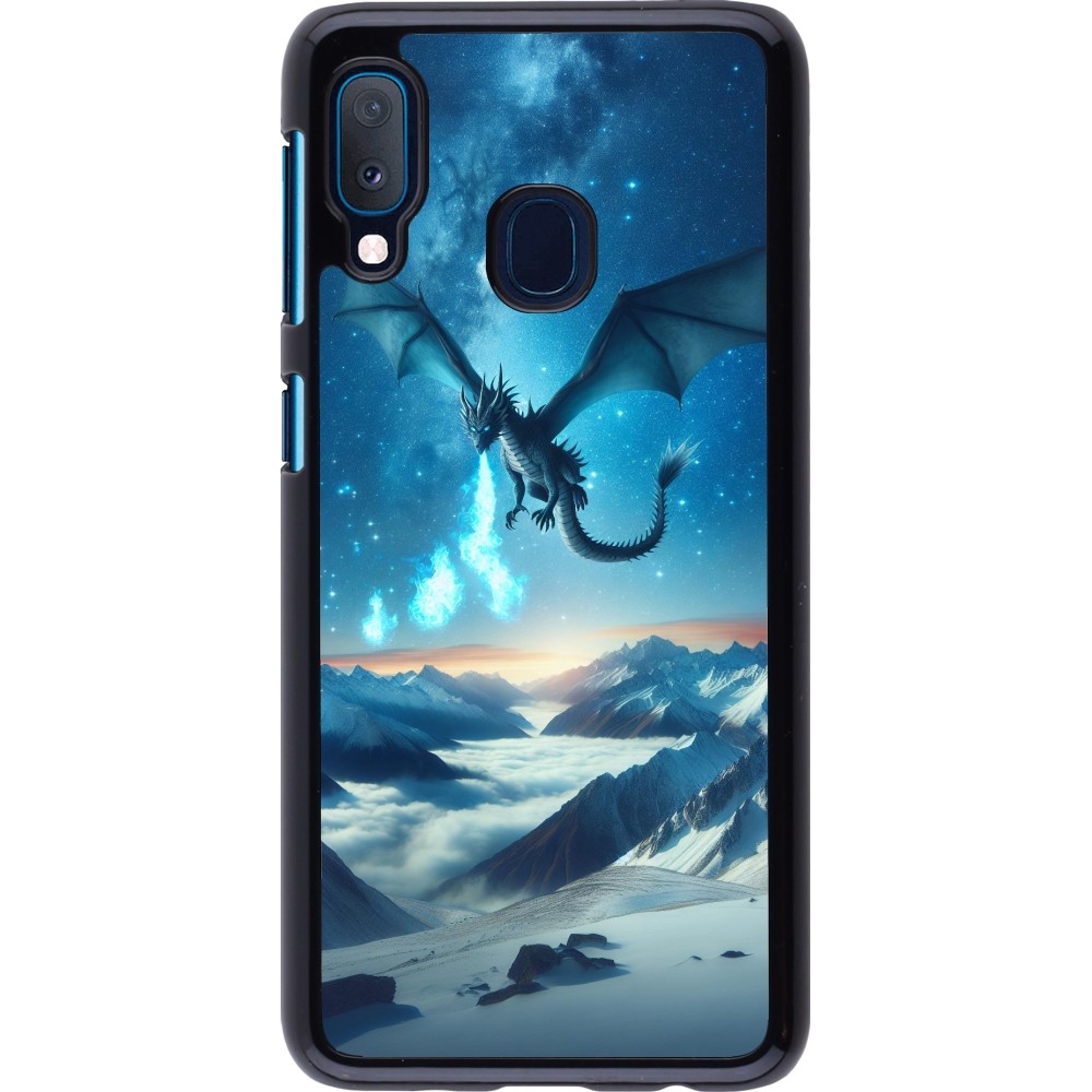 Samsung Galaxy A20e Case Hülle - Drache nächtliche Berg