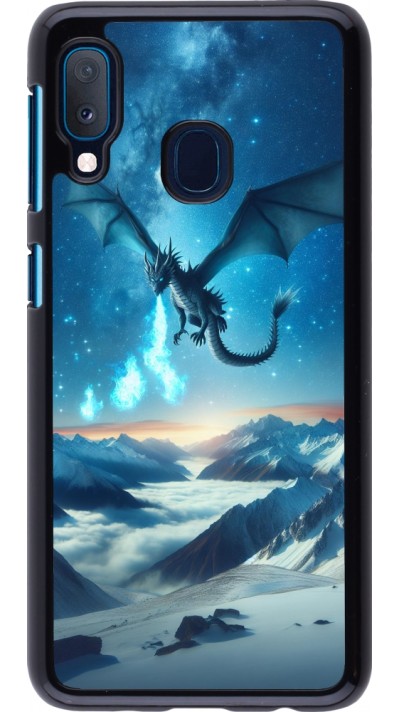 Samsung Galaxy A20e Case Hülle - Drache nächtliche Berg