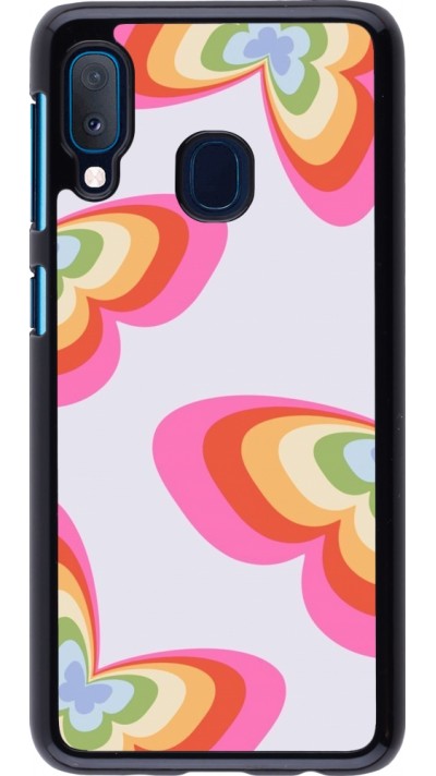 Samsung Galaxy A20e Case Hülle - Easter 2024 rainbow butterflies