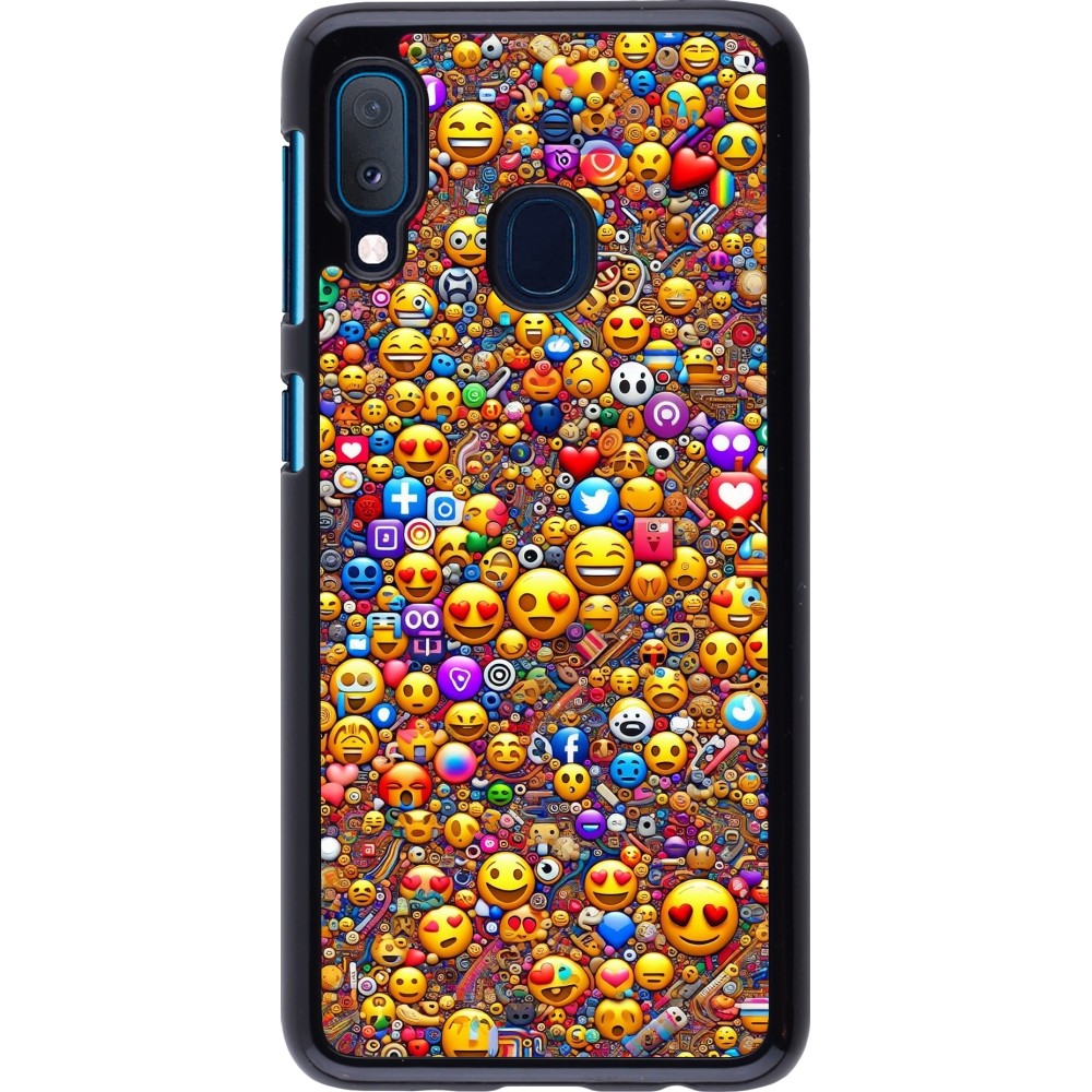 Samsung Galaxy A20e Case Hülle - Emoji gemischt