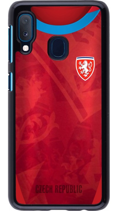 Coque Samsung Galaxy A20e - Maillot de football République Tchèque personnalisable