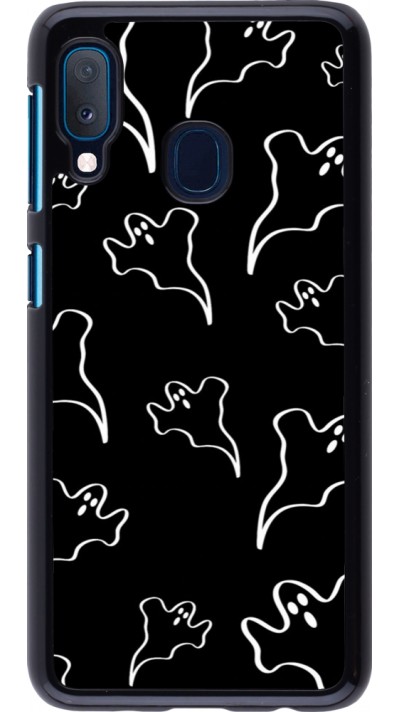 Samsung Galaxy A20e Case Hülle - Halloween 2024 black and white ghosts