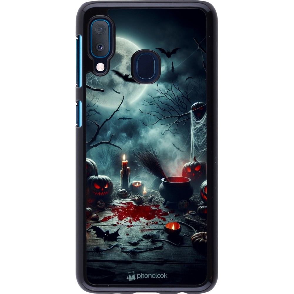 Samsung Galaxy A20e Case Hülle - Halloween 2024 Dunkler Mond