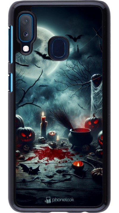 Samsung Galaxy A20e Case Hülle - Halloween 2024 Dunkler Mond