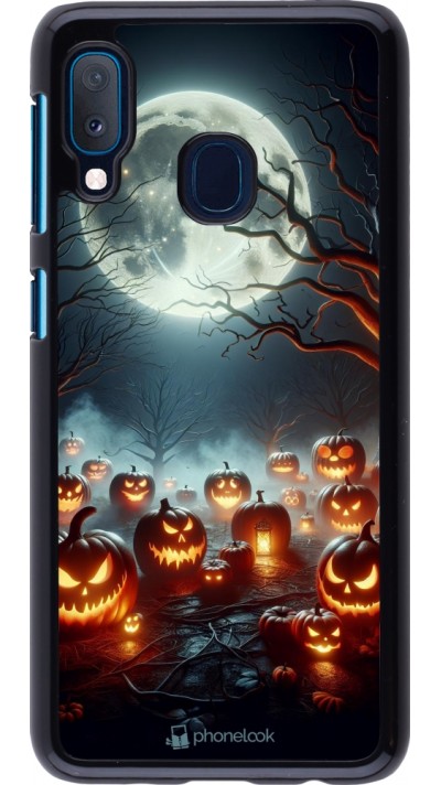 Samsung Galaxy A20e Case Hülle - Halloween 2024 Viele Kuerbisse