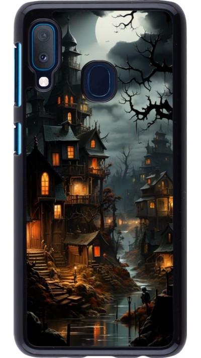 Samsung Galaxy A20e Case Hülle - Halloween 2024 scary town