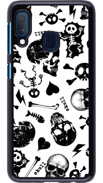 Samsung Galaxy A20e Case Hülle - Halloween 2024 skeleton mix