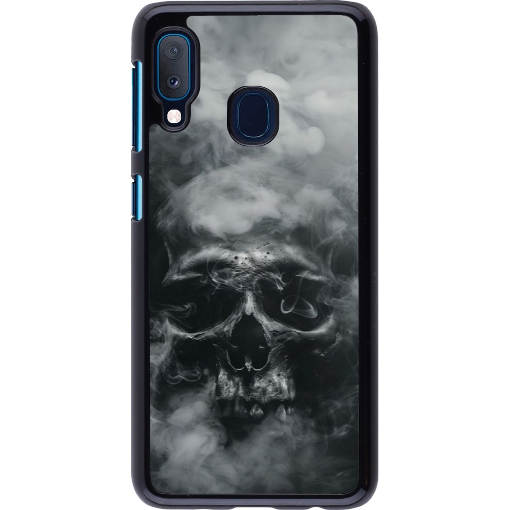 Samsung Galaxy A20e Case Hülle - Halloween 2024 smoky skull