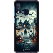 Samsung Galaxy A20e Case Hülle - Halloween Spukstadt