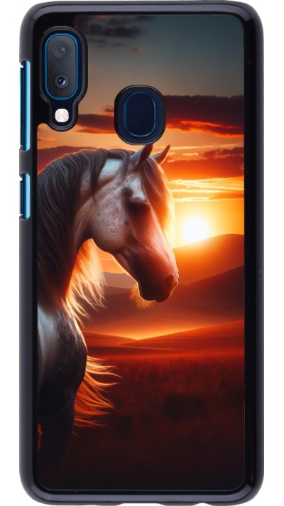 Samsung Galaxy A20e Case Hülle - Majestätischer Sonnenuntergang Pferd