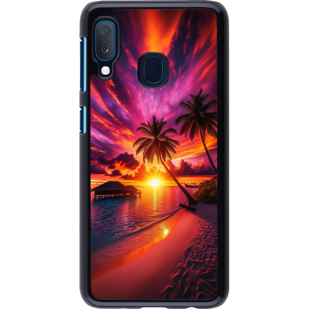 Samsung Galaxy A20e Case Hülle - Malediven Abenddämmerung Glückseligkeit