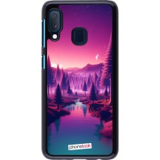 Samsung Galaxy A20e Case Hülle - Lila-rosa Landschaft