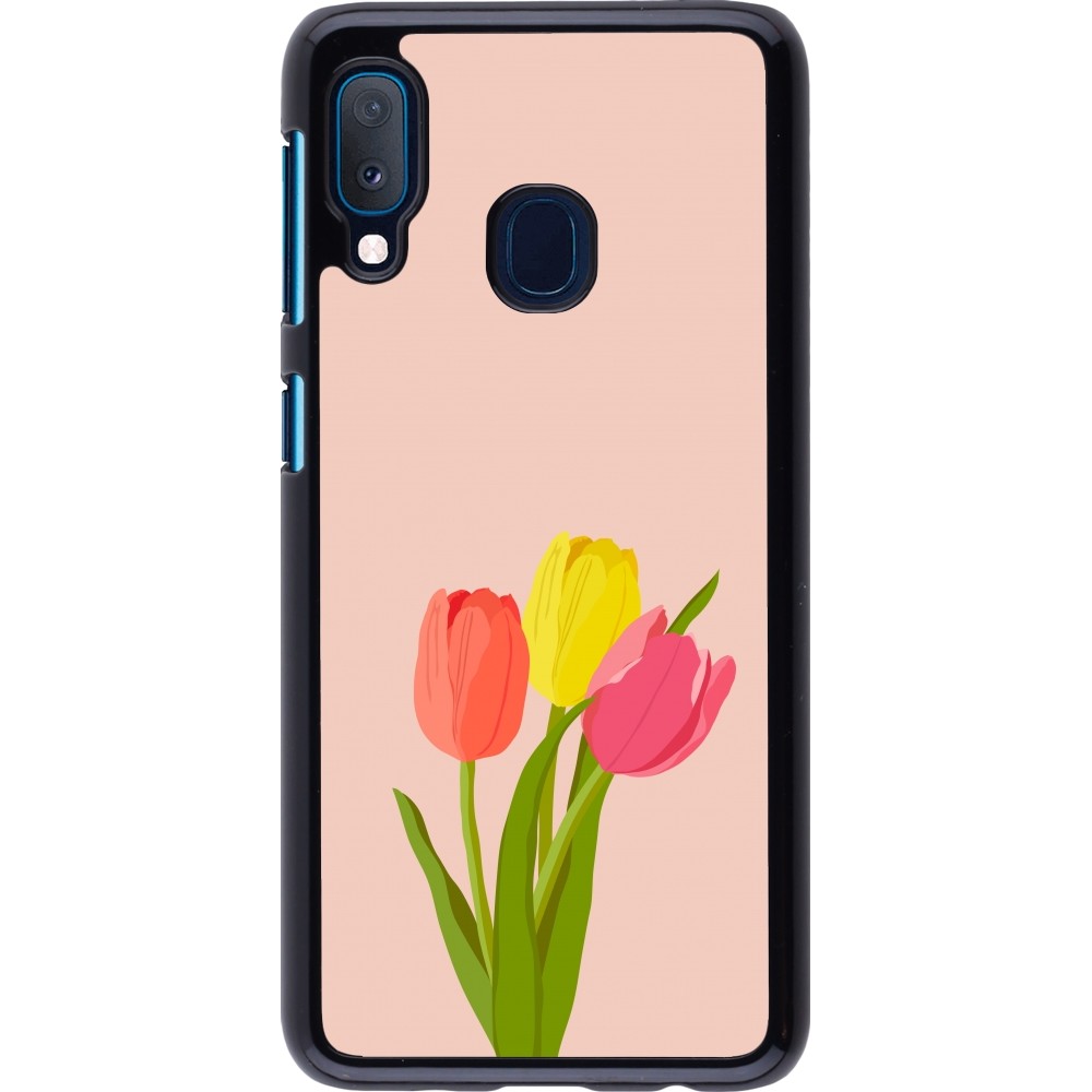 Samsung Galaxy A20e Case Hülle - Spring 23 tulip trio