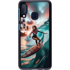 Samsung Galaxy A20e Case Hülle - Surferin aus Bali