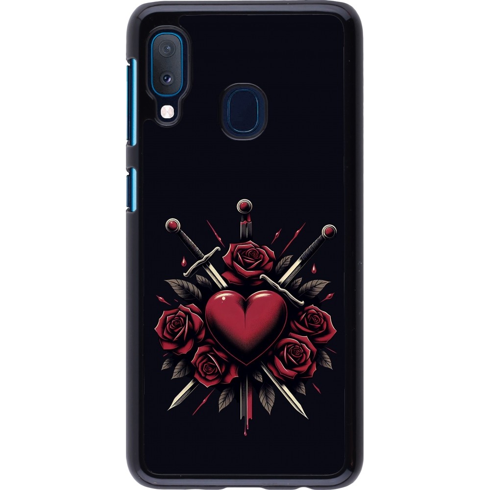 Samsung Galaxy A20e Case Hülle - Valentine 2024 gothic love