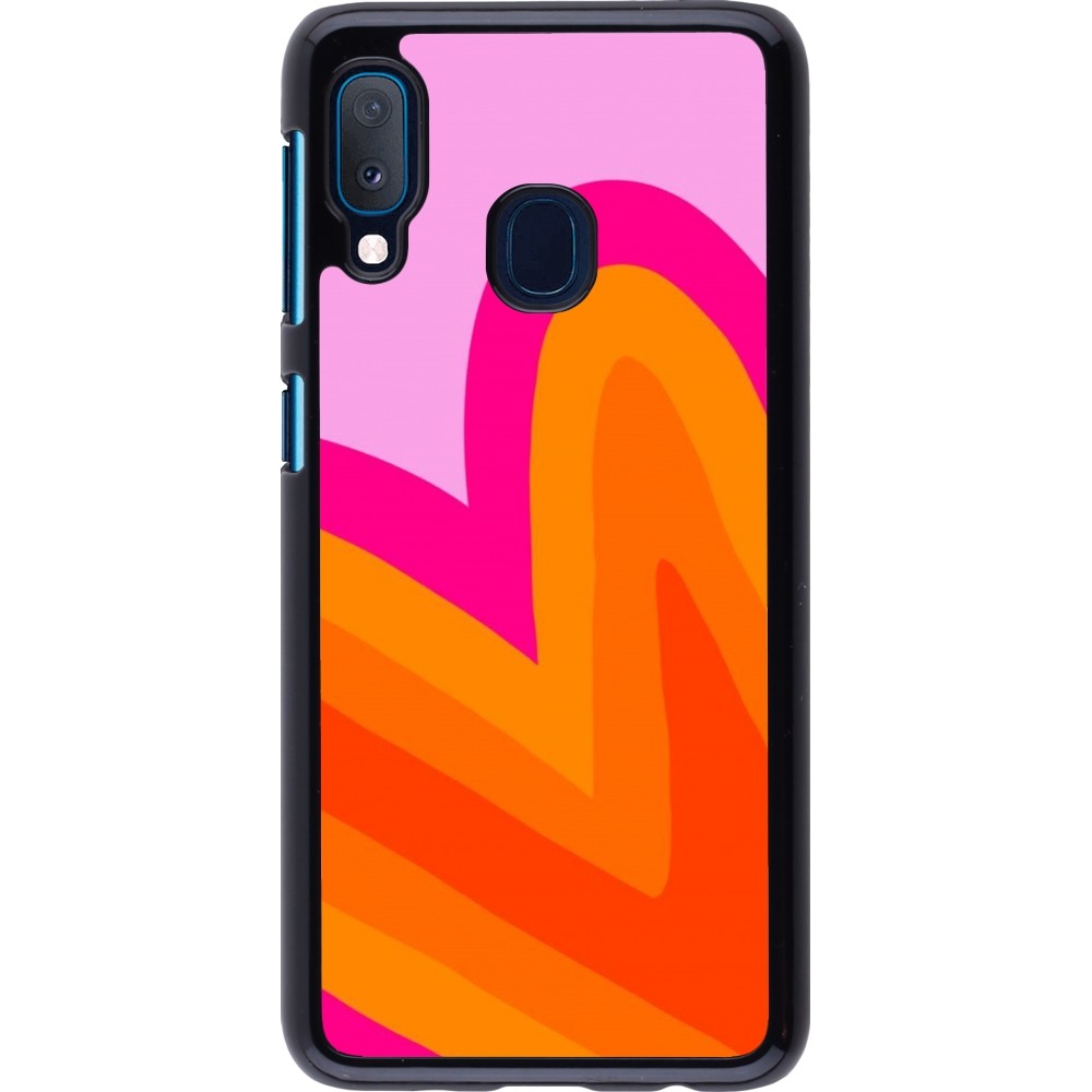 Samsung Galaxy A20e Case Hülle - Valentine 2024 heart gradient