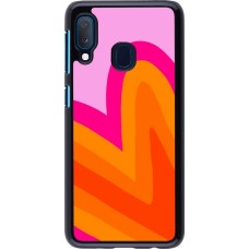 Samsung Galaxy A20e Case Hülle - Valentine 2024 heart gradient