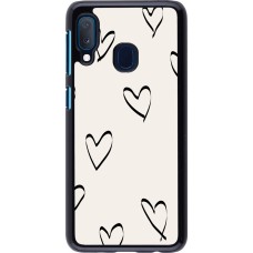 Samsung Galaxy A20e Case Hülle - Valentine 2023 minimalist hearts