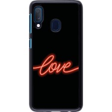 Samsung Galaxy A20e Case Hülle - Valentine 2023 neon love