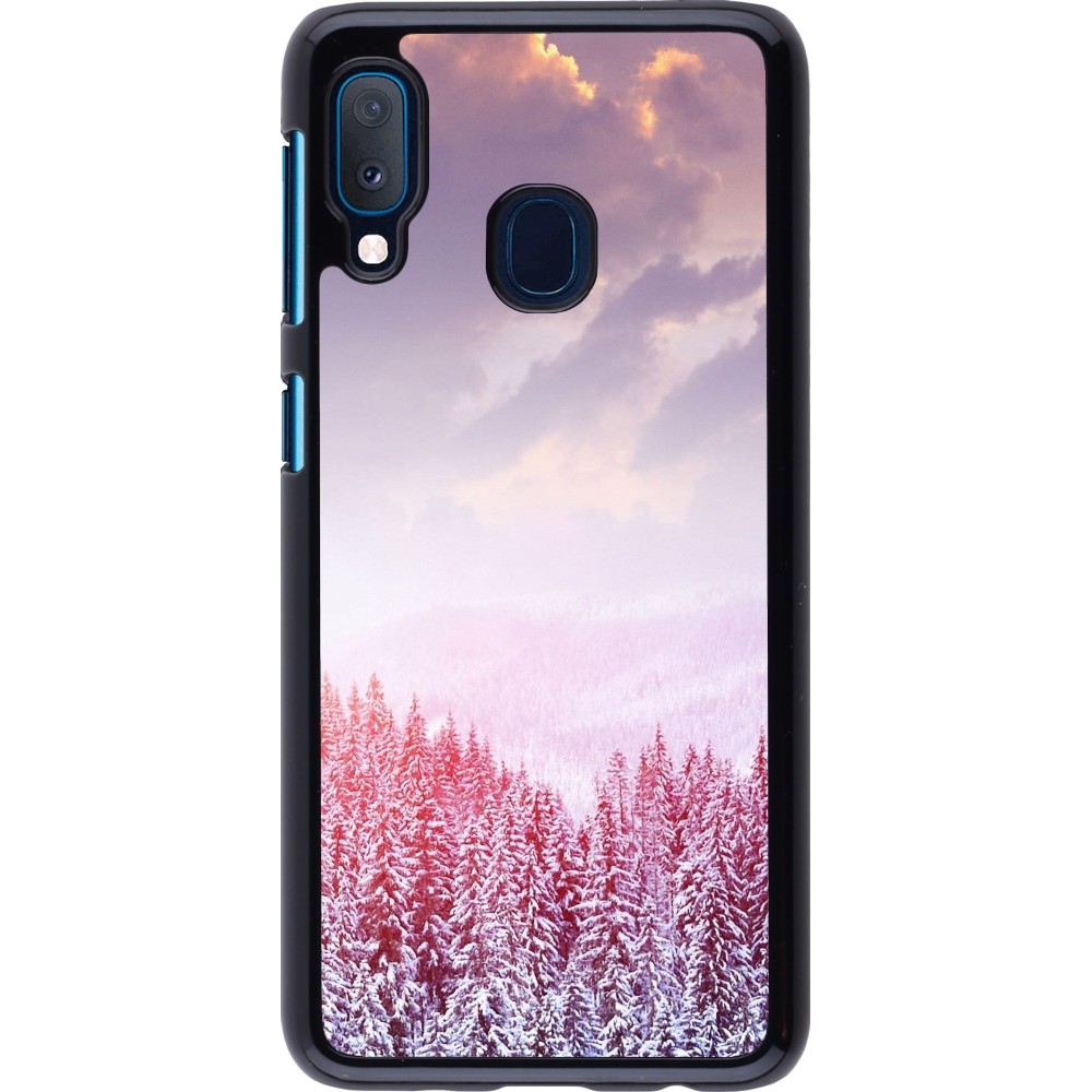 Samsung Galaxy A20e Case Hülle - Winter 22 Pink Forest