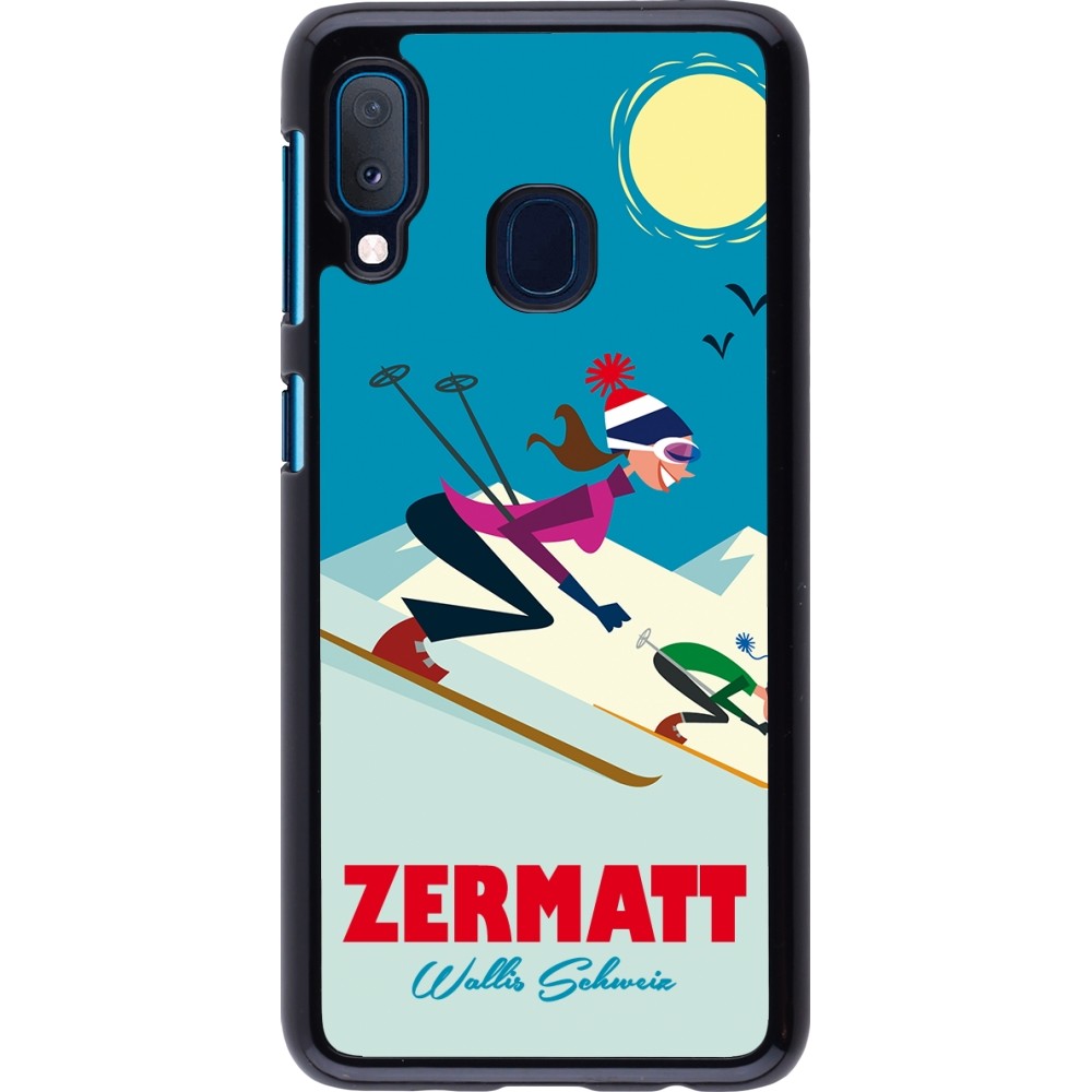 Samsung Galaxy A20e Case Hülle - Zermatt Ski Downhill