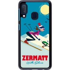 Samsung Galaxy A20e Case Hülle - Zermatt Ski Downhill