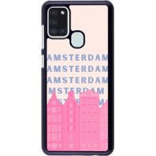 Samsung Galaxy A21s Case Hülle - Amsterdam Pink Print