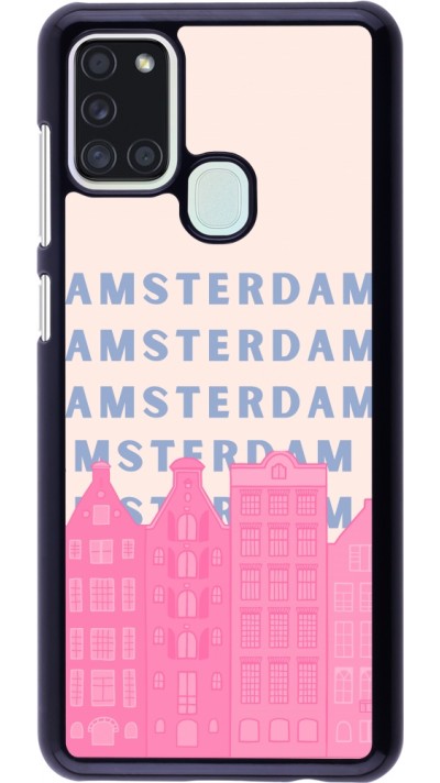 Samsung Galaxy A21s Case Hülle - Amsterdam Pink Print