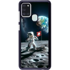 Samsung Galaxy A21s Case Hülle - Astro Schweiz auf dem Mond