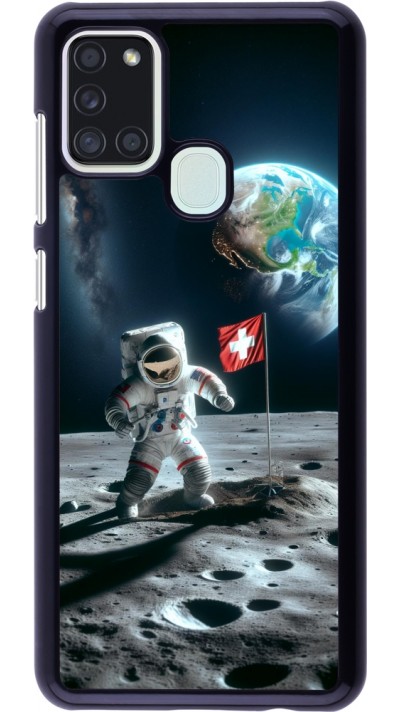 Samsung Galaxy A21s Case Hülle - Astro Schweiz auf dem Mond