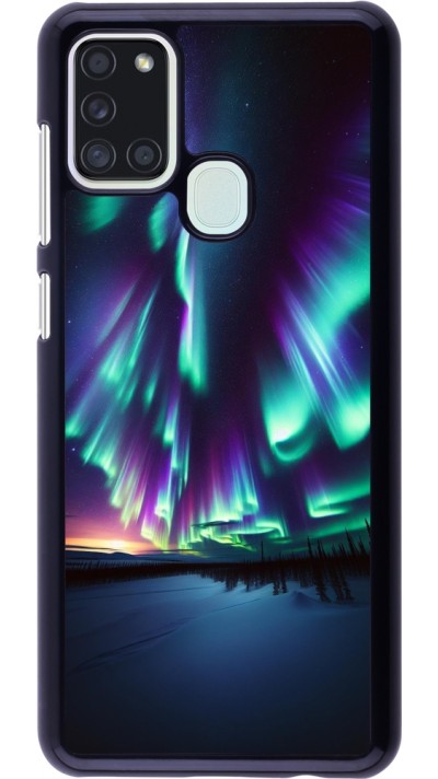 Samsung Galaxy A21s Case Hülle - Funkelndes Nordlicht